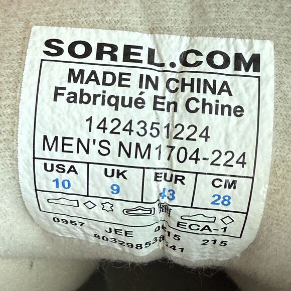 Size 10 - SOREL MENS CHEYANNE II LACE DUCK BOOT Rain Work Boots Leather Rubber main image 11